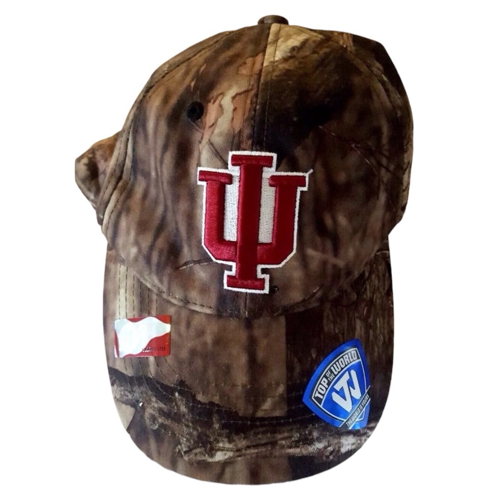 INDIANA HOOSIERS Hat Camo Camouflage Adjustable Embroidered Logo Top of World